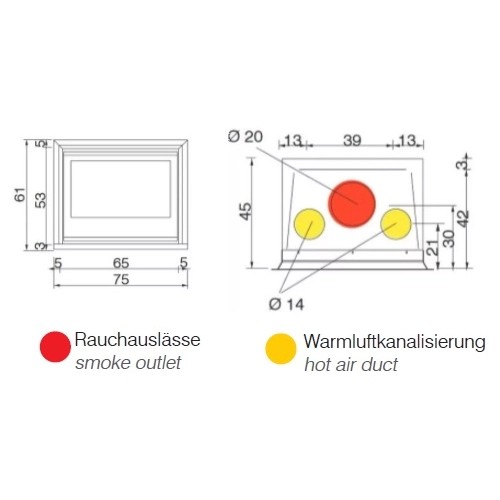 Edilkamin Firebox Luce Plus 54 Kamineinsatz 9,6 kW
