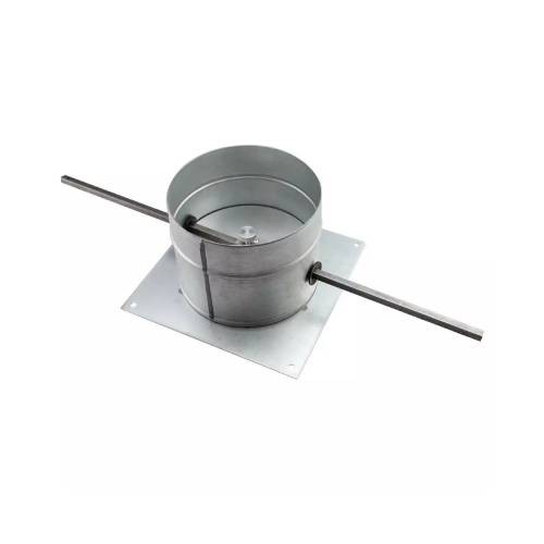 Luftklappe mit 500 mm Vierkanstange 8 x 8 mm und Auflageblech, verzinkt - CB-tec Luftklappe mit 500 mm Vierkanstange 8 x 8 mm und Auflageblech, verzinkt - CB-tec