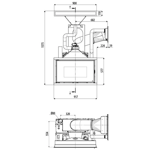 MCZ VIVO 90 Comfort Air 11 M1 Pellet Kamineinsatz 10,9 kW