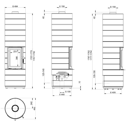 Leda Colona Kaminofen 1,7 kW Speicherofen