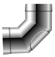 Bogen 87° (90°) mit Reinigung - doppelwandig - Schräder Future DW