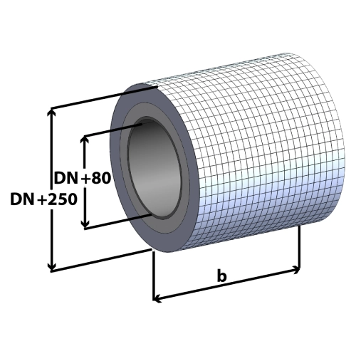 Wand-, Decken-, Dachdurchführung 500 mm - Tecnovis LUX-ECO