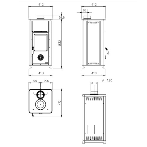 La Nordica Tea Kaminofen 6,6 kW