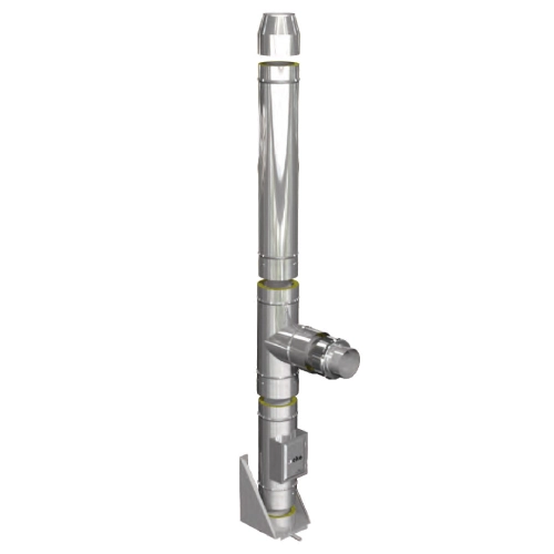 Edelstahlschornstein Bausatz doppelwandig Ø 113 mm - eka Edelstahlkamine Complex D