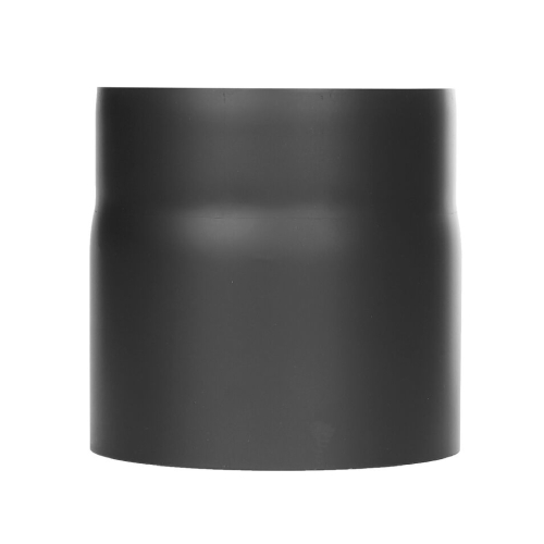 Ofenrohr - Längenelement 150 mm mit Kondensatring (mit Einzug) - schwarz - Tecnovis TEC-Stahl