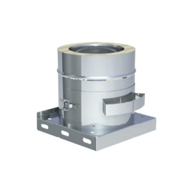 Grundplatte mit herausnehmbarem Rußtopf - doppelwandig - Tecnovis TEC-DW-Classic