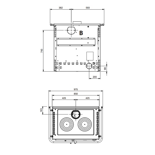 La Nordica Rosa L 5.0 Steel Holzherd 9,5 kW