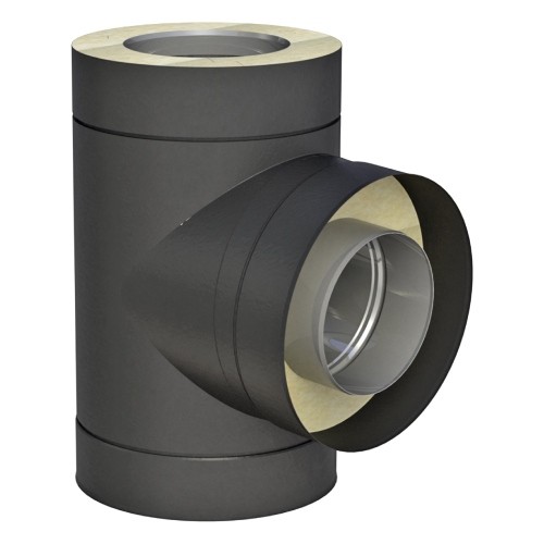 T-Anschluss 87° - doppelwandig - Jeremias DW-BLACK 50 T-Anschluss 87° - doppelwandig - Jeremias DW-BLACK 50