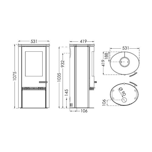 TermaTech TT21RS Black Kaminofen 5 kW