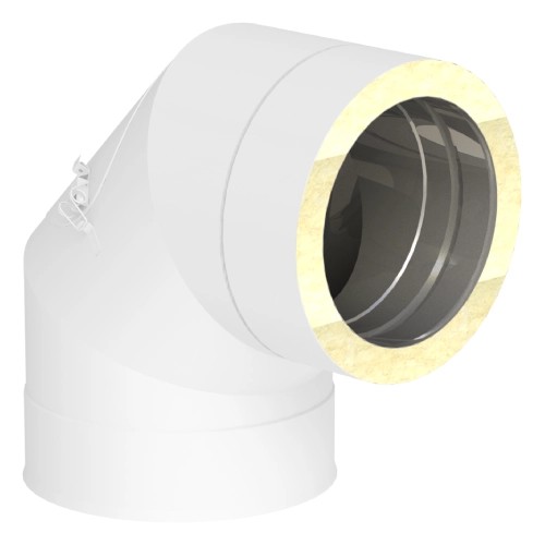 Winkel 90° mit Revisionsöffnung - doppelwandig - Jeremias DW-WHITE Winkel 90° mit Revisionsöffnung - doppelwandig - Jeremias DW-WHITE