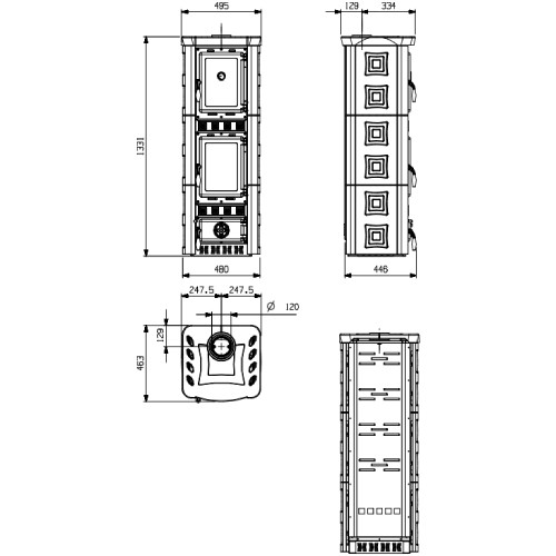 La Nordica Gaia Forno Kaminofen 6 kW mit Backfach