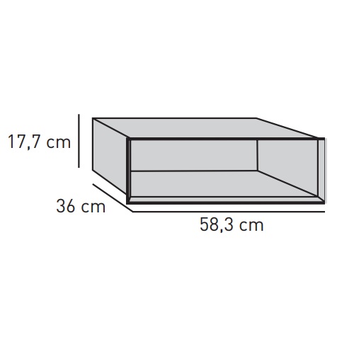 Kaminzubehör Skantherm - Strahlschutzeinsatz für Optik-Box, Wand