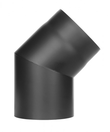 Ofenrohr FERRO1410 - Winkel 45° schwarz