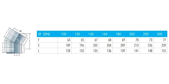 Bogen 30° - doppelwandig - Raab DW-FU