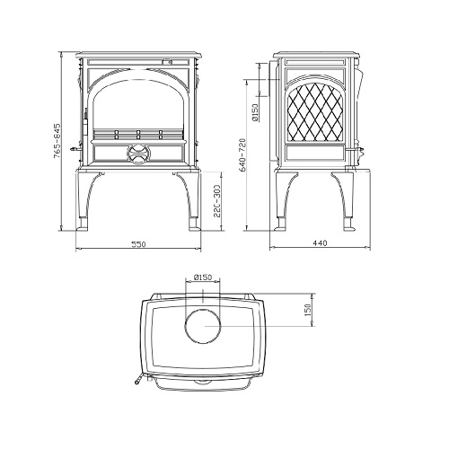 Dovre 425 M Kaminofen 8 kW