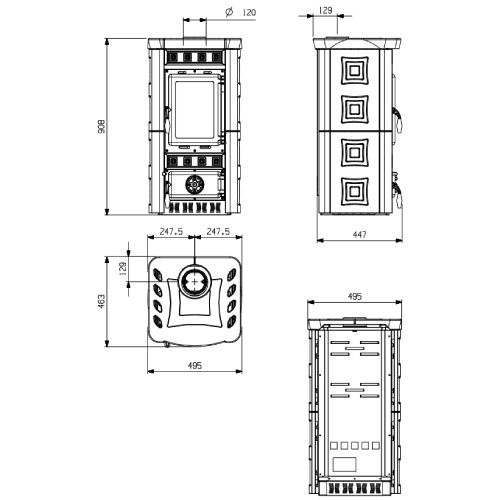 La Nordica Gaia Kaminofen 6 kW