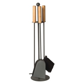 Lienbacher - Kaminbesteck 3-teilig, Anthrazit Kaminzubehör