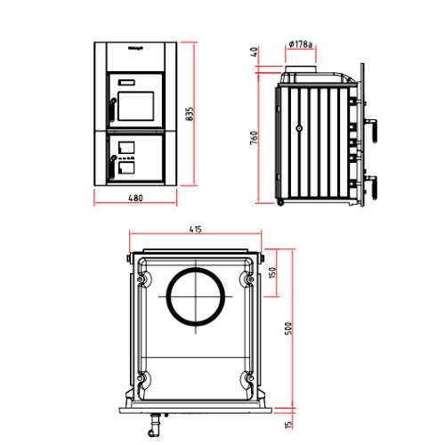Olsberg Format 9 Heizeinsatz 9 kW