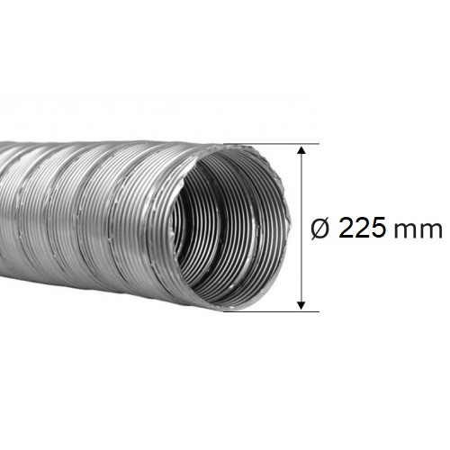 Flexrohr einlagig Ø 225 mm, Edelstahl Tecnovis TEC-FLEX