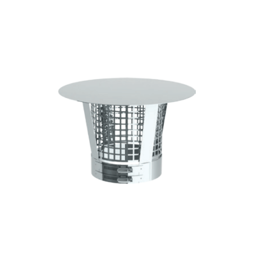 Regenhaube mit Funkenschutzgitter - Tecnovis TEC-DW-Standard