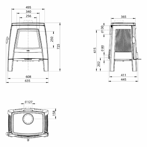 Leda Apella small Kaminofen 6 kW