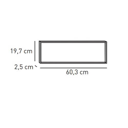 Kaminzubehör Skantherm -  Distanzrahmen 2,5 x 60,3 x 19,7 cm für Elements 2.0, Front & 2S/3S