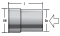 Vorschau: Kesselanschluss außen glatt (zum Einstecken) - einwandig - Raab EW-FU