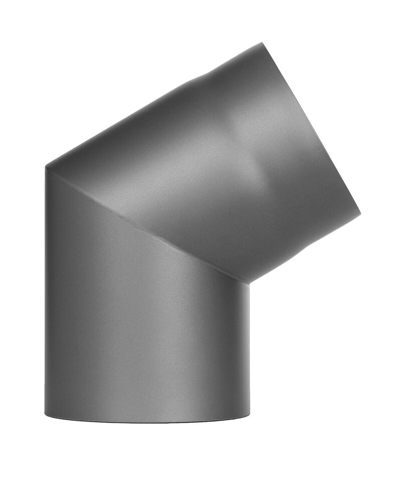 Ofenrohr - Winkel 60° ohne Tür gussgrau - Tecnovis TEC-Stahl