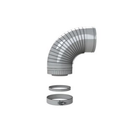 Bogen 90° gerippt Ø200/130 mm - DRU LAS ES-I 200/130