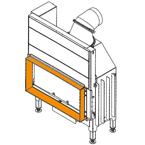 Spartherm - Blendrahmen für Mini S-FDh / Mini Sh Kaminzubehör