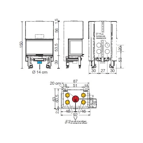 Edilkamin Windo3 85 Kamineinsatz 13,2 kW