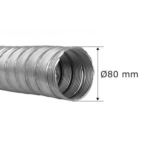 Flexrohr einlagig Ø 80 mm, Edelstahl Tecnovis TEC-FLEX