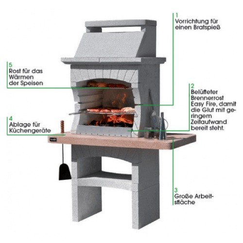Grillkamin Sunday Tebe Lx Crystal Gartengrillkamin
