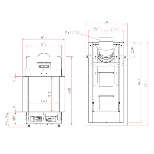 Schmid Ekko G U 45(90) Gaskamin