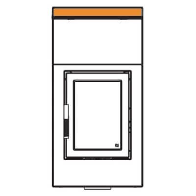 Kaminzubehör LEDA - Anbauleiste 420 x 45 mm zur Verlängerung (Höhe), Guss