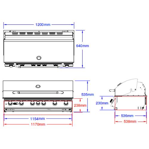 Gasgrill Bull BBQ Diablo Built-In