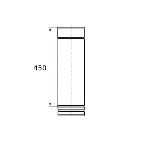 Rohrelement 500 mm - einwandig - Schiedel PRIMA PLUS