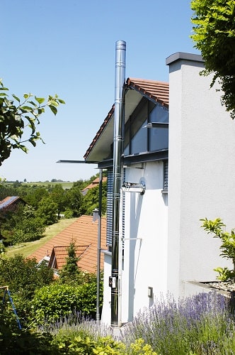 Edelstahlschornstein Bausatz  Ø 100 mm  / doppelwandig / Reuter DW-BLUE