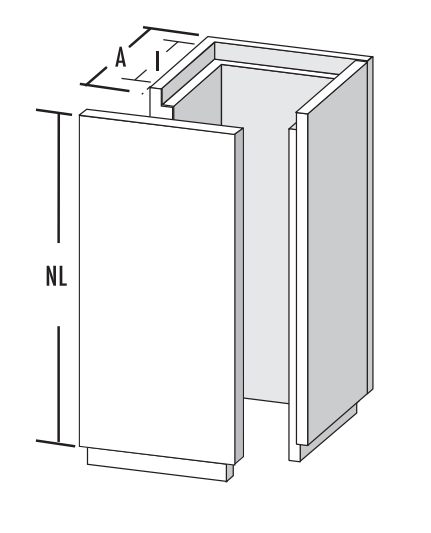 Leichtbauschornstein - Schachtelement 600 mm (Nutzlänge 570 mm), Frontplatte lose - Raab L90