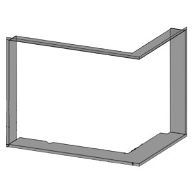 Austroflamm - 63x40x51 Designrahmen schieb rechts Kaminzubehör
