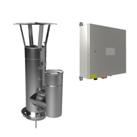 Kutzner und Weber - Feinstaubabscheider Airjekt 1 Outdoor Top mit Wetterschutzkasten