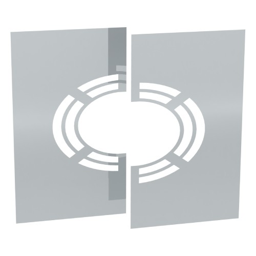 Deckenblende für Hinterlüftung, zweiteilig 1°-65° - doppelwandig - Tecnovis TEC-DW-Design