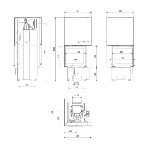 Kratki VNL 480/480 Kamineinsatz 8 kW