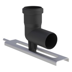Winkel 87° mit Stützfuß und Auflageschiene - einwandig - Tecnovis TEC-PPS und TEC-PP-FLEX