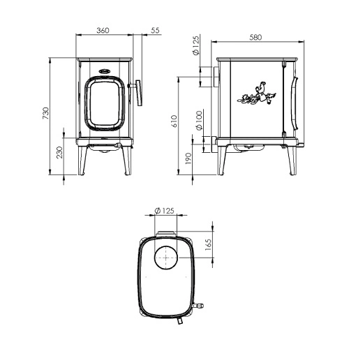 Dovre SAGA 101 Kaminofen 7 kW