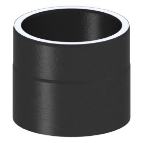 Ofenrohr - doppelwandig - Längenelement 150 mm mit Kondensatring (mit Einzug) schwarz - Tecnovis TEC-Protect