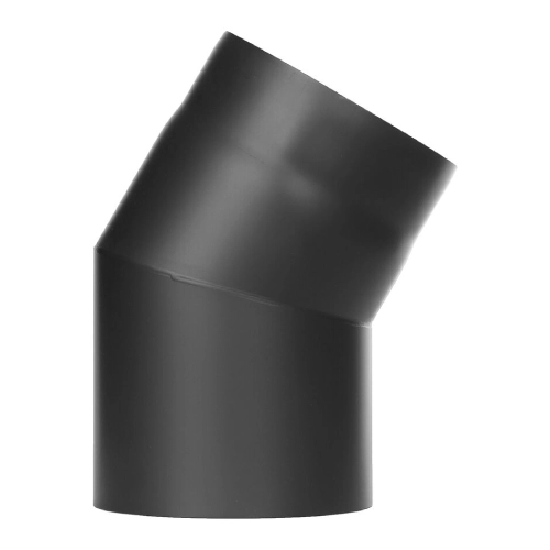 Ofenrohr - Winkel 30° ohne Tür schwarz - Tecnovis TEC-Stahl