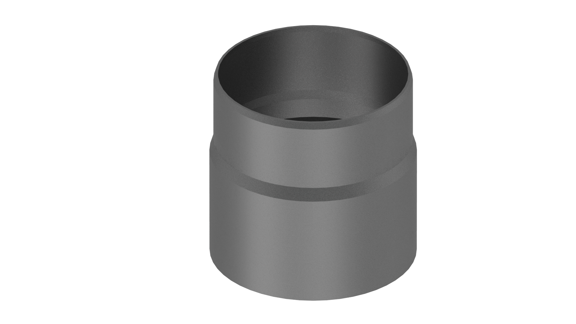 Ofenrohr - doppelwandig - Längenelement 150mm mit Kondensatring gussgrau - Tecnovis Iso-Line