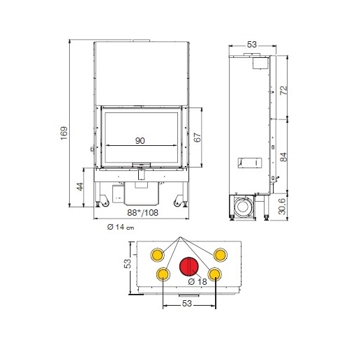 Edilkamin Blokk 70 Kamineinsatz 14,3 kW