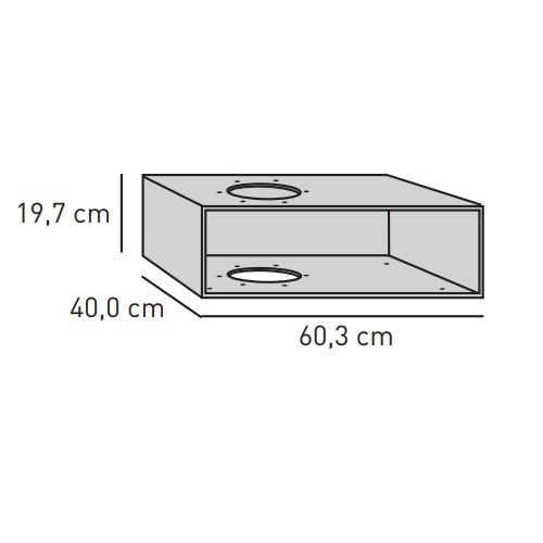 Skantherm - Basis Box linksseitig, Breite 60,3 cm für Elements (2.0, 400) Kaminzubehör